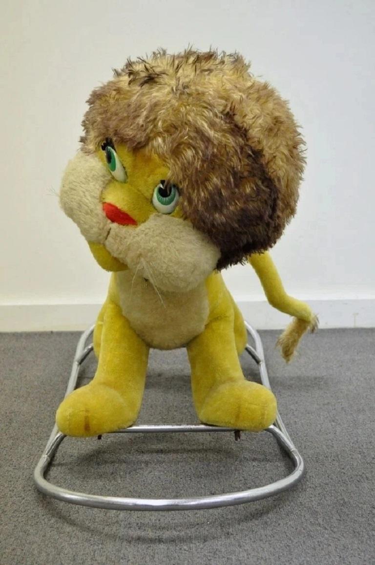 Sconosciuto Vintage Trupa Trudi peluche leone a dondolo Child & Child in vendita