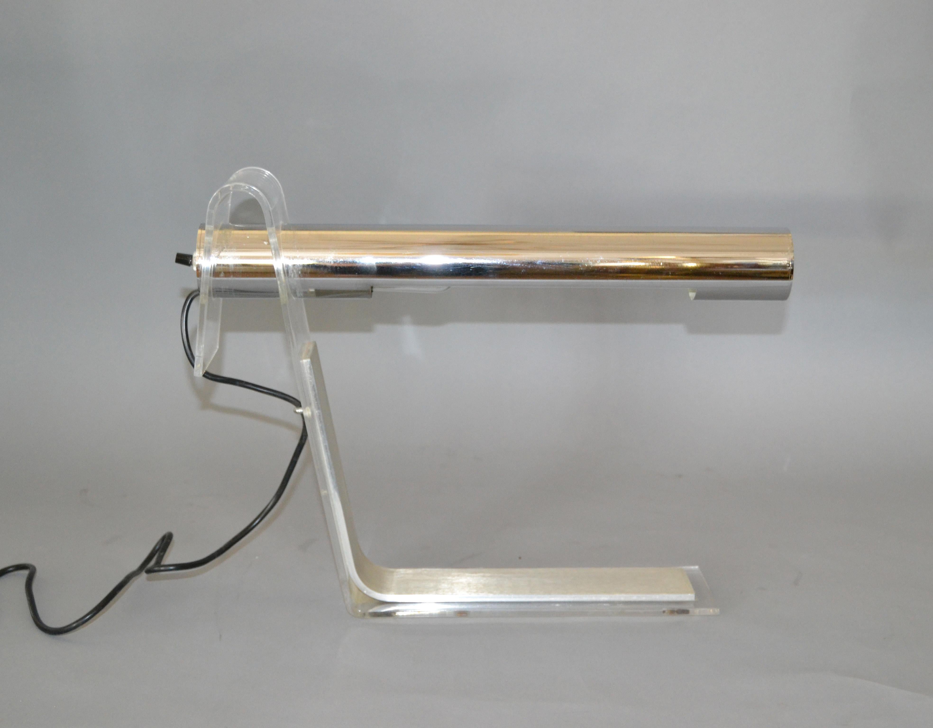 Eames Vtg Adjustable MOBILITE Chrome Desk Lamp Light Mid Century Modern Retro Eames 