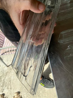 Vintage Italian Tubular Glass Chandelier After Murano