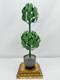 Vintage Italian Two Tiered Botanical Tole Topiary