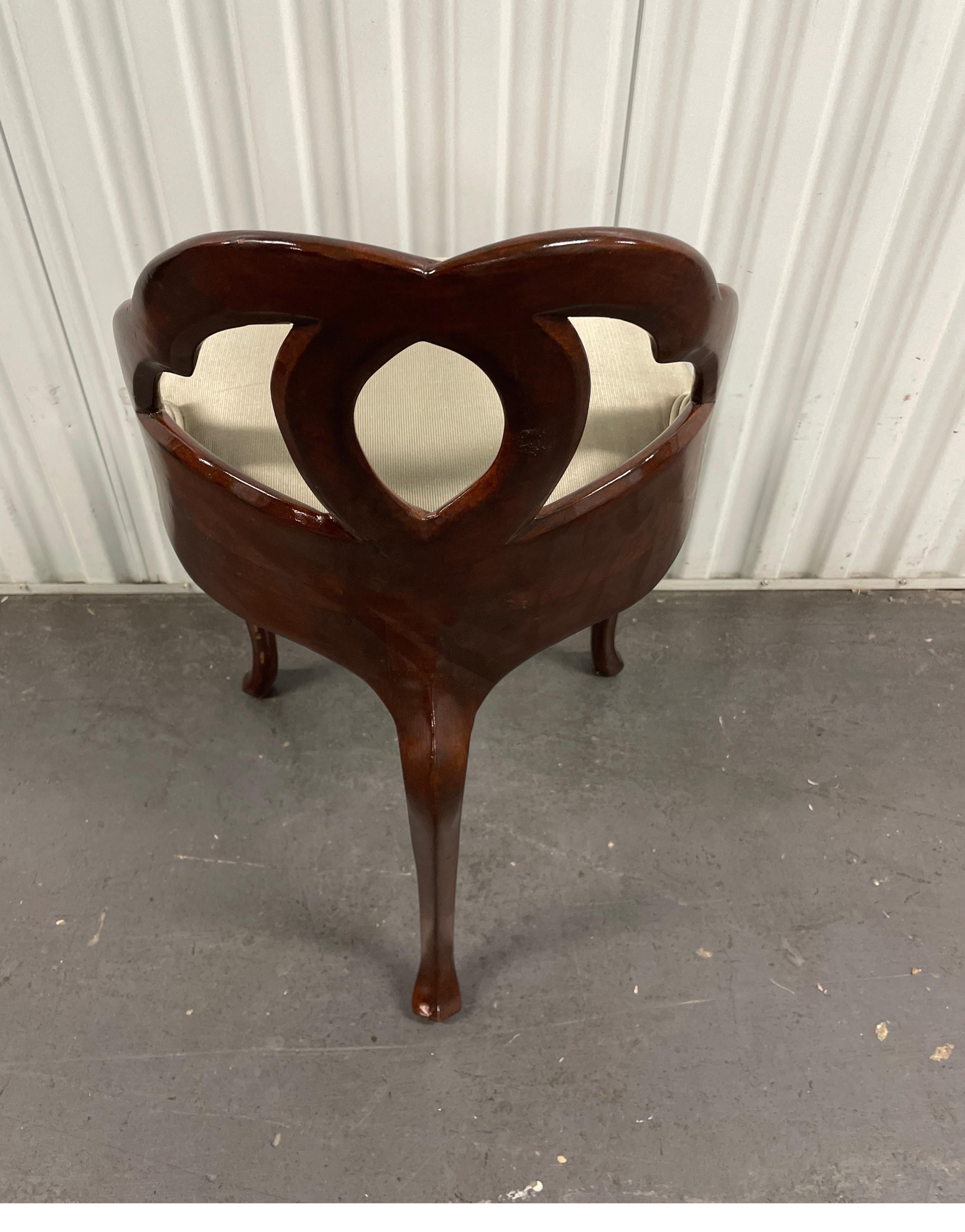 20th Century Vintage Italian Vanity Chair For Sale