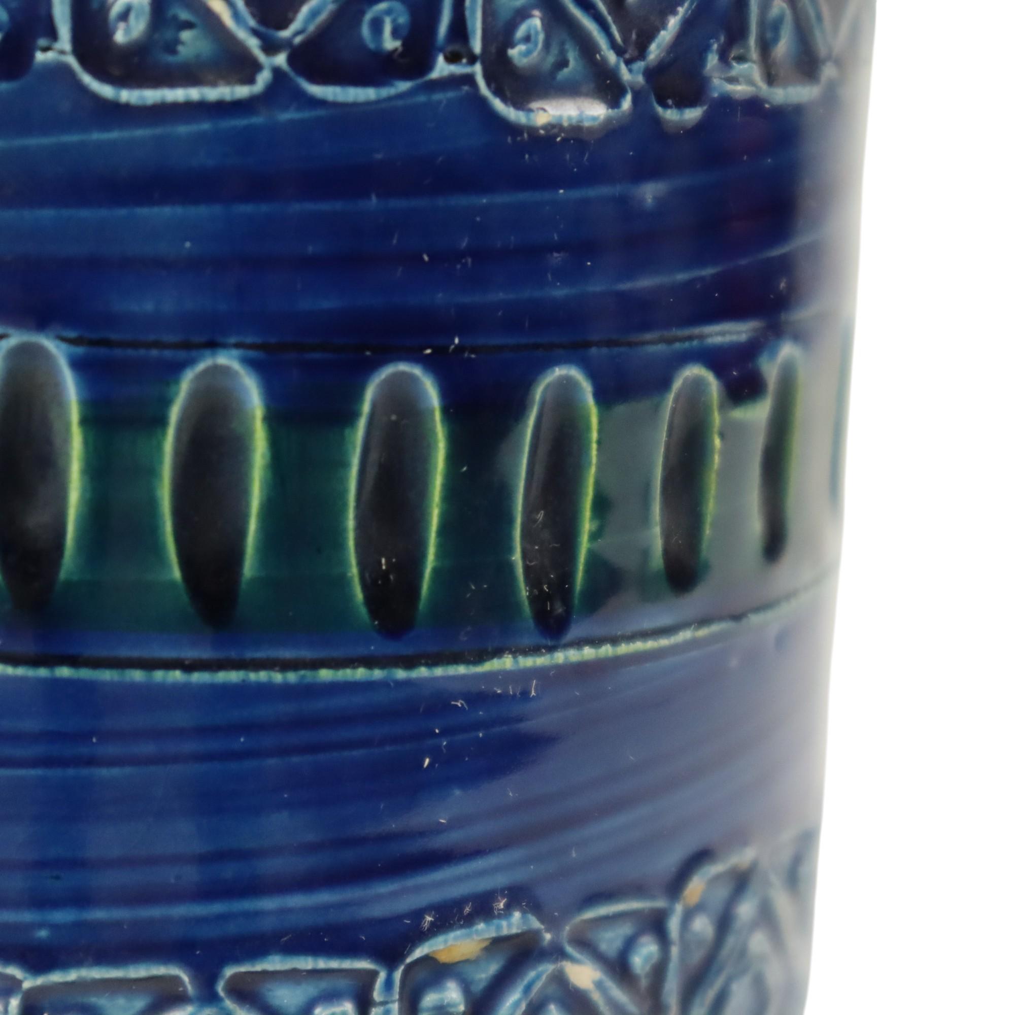Vaso italiano d'epoca Ceramiche Minerva Blu in ceramica in vendita 4