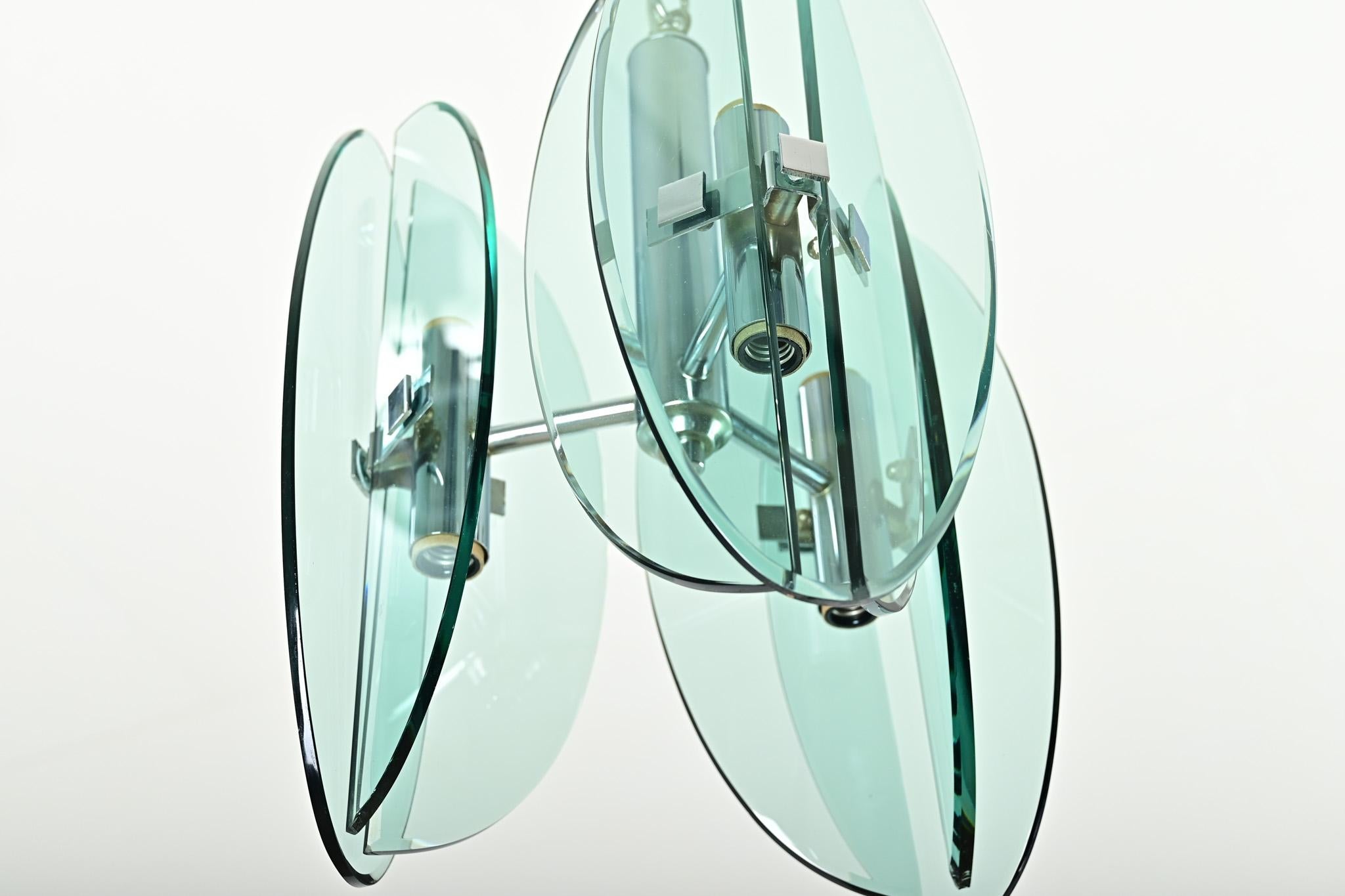 XX secolo Apparecchio a sospensione in vetro Vintage Italian Glass in vendita
