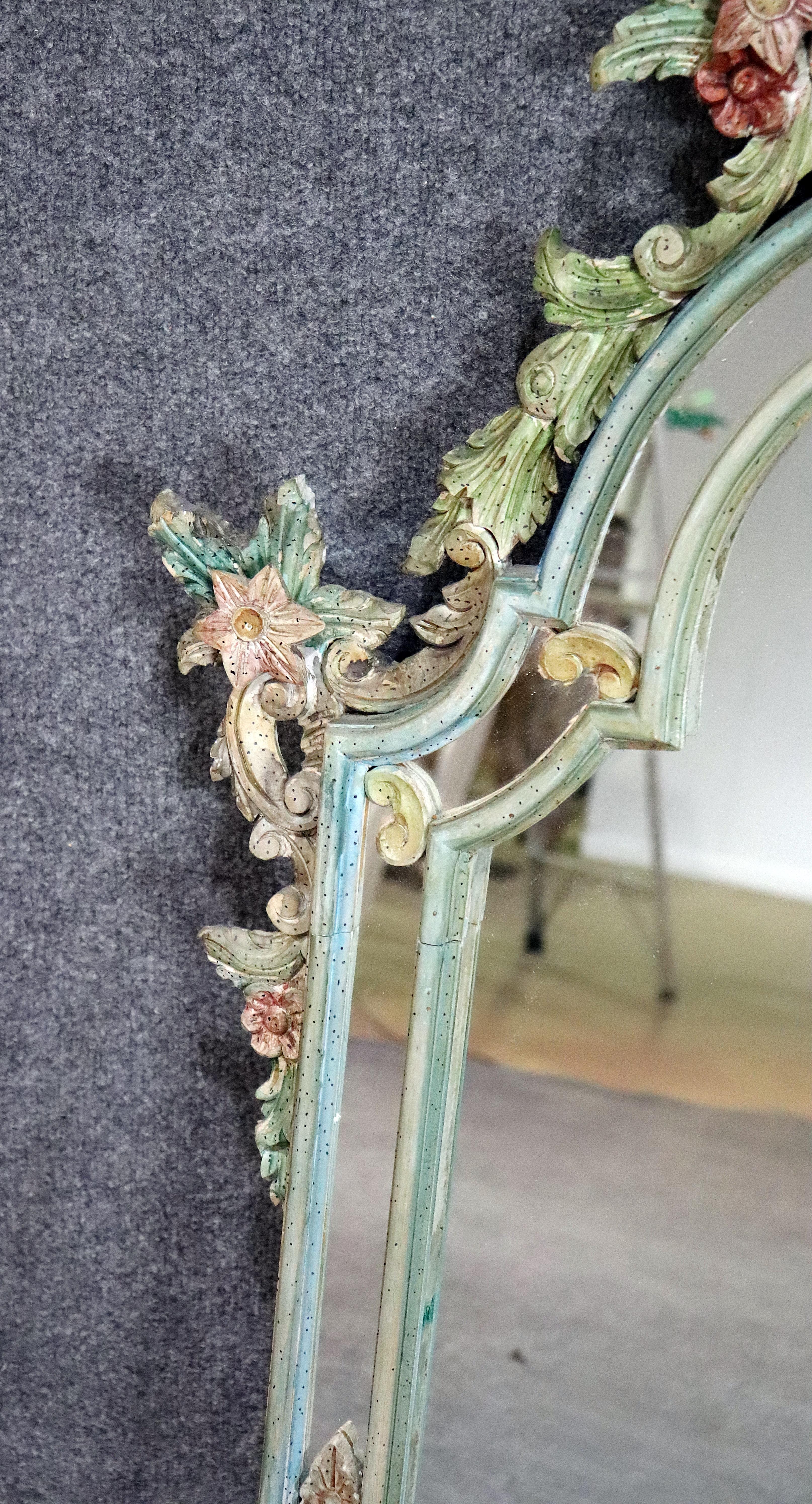 20th Century Vintage Italian Venetian Floral Mirror