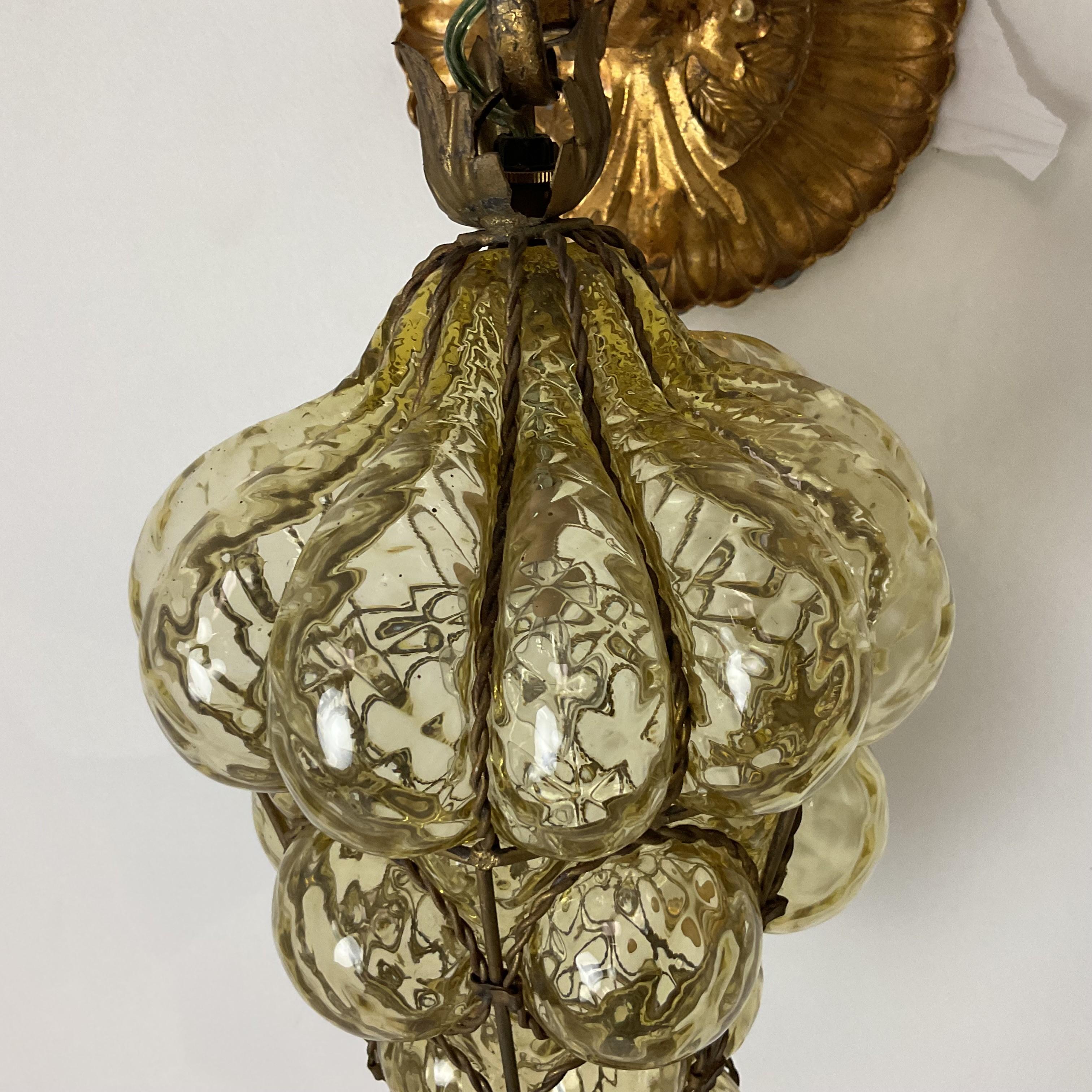 Vintage Italian Glass Käfiglaternen aus venezianischem Glas im Angebot 2