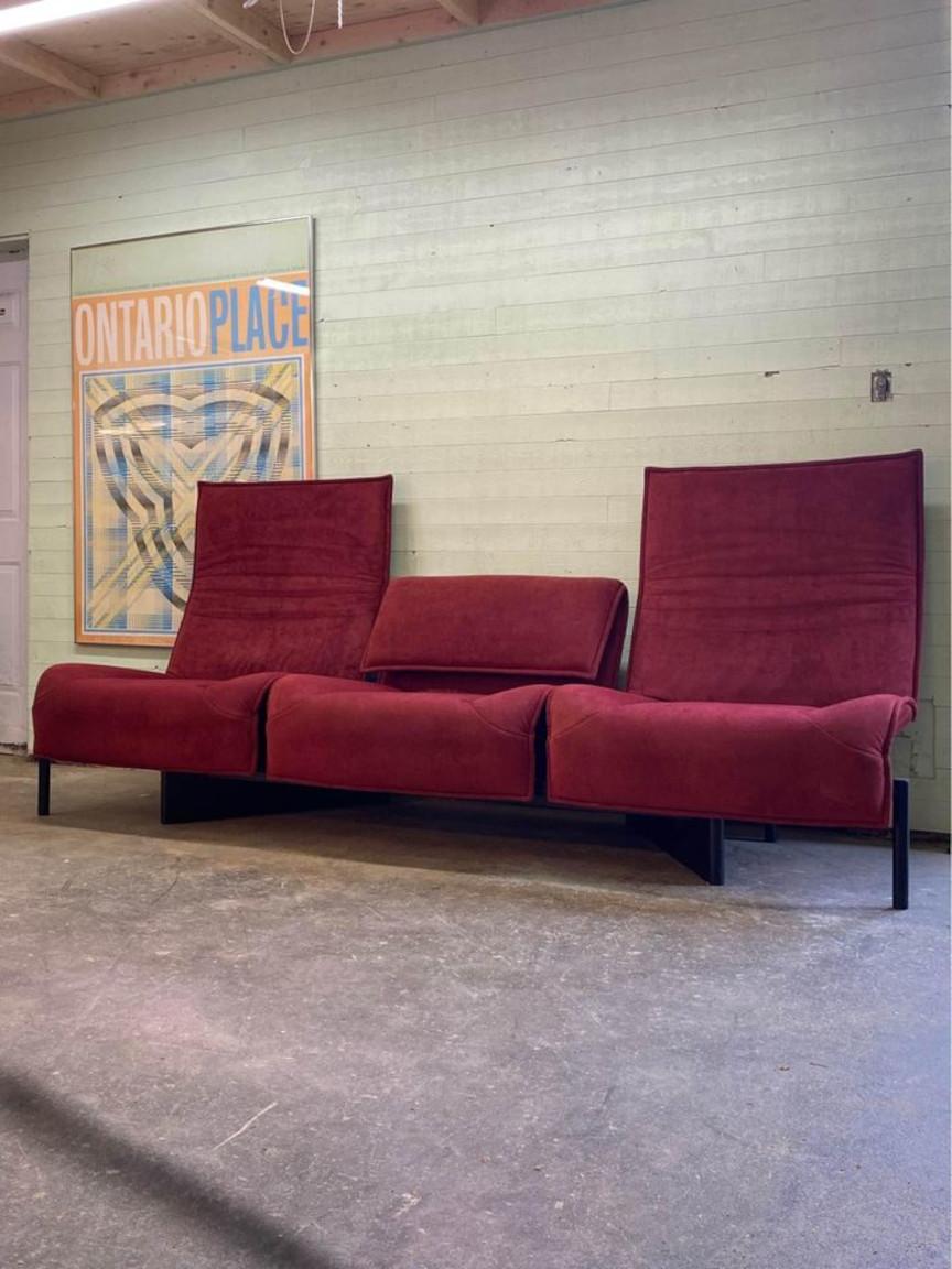 Mid-Century Modern Vintage Italian “Veranda” Sofa by Vico Magistretti for Cassina