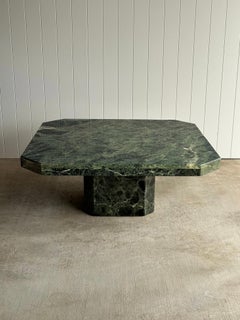 Vintage Italian Verde Alpi Marmor Couchtisch, ca. 1970er Jahre