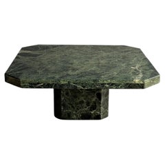 Vintage Italian Verde Alpi Marmor Couchtisch, ca. 1970er Jahre