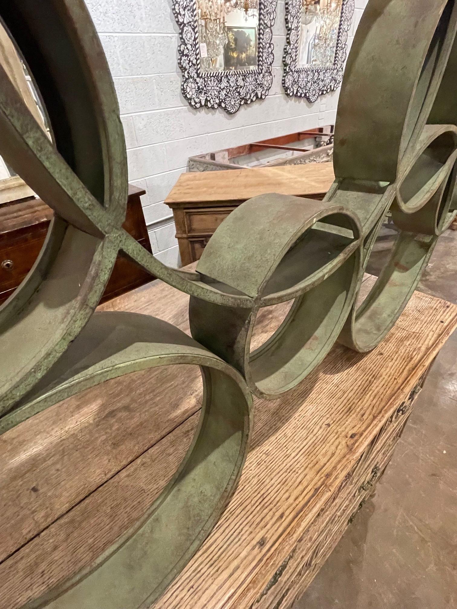 Italienische Verde-Skulptur aus patiniertem Metall, Vintage (20. Jahrhundert) im Angebot