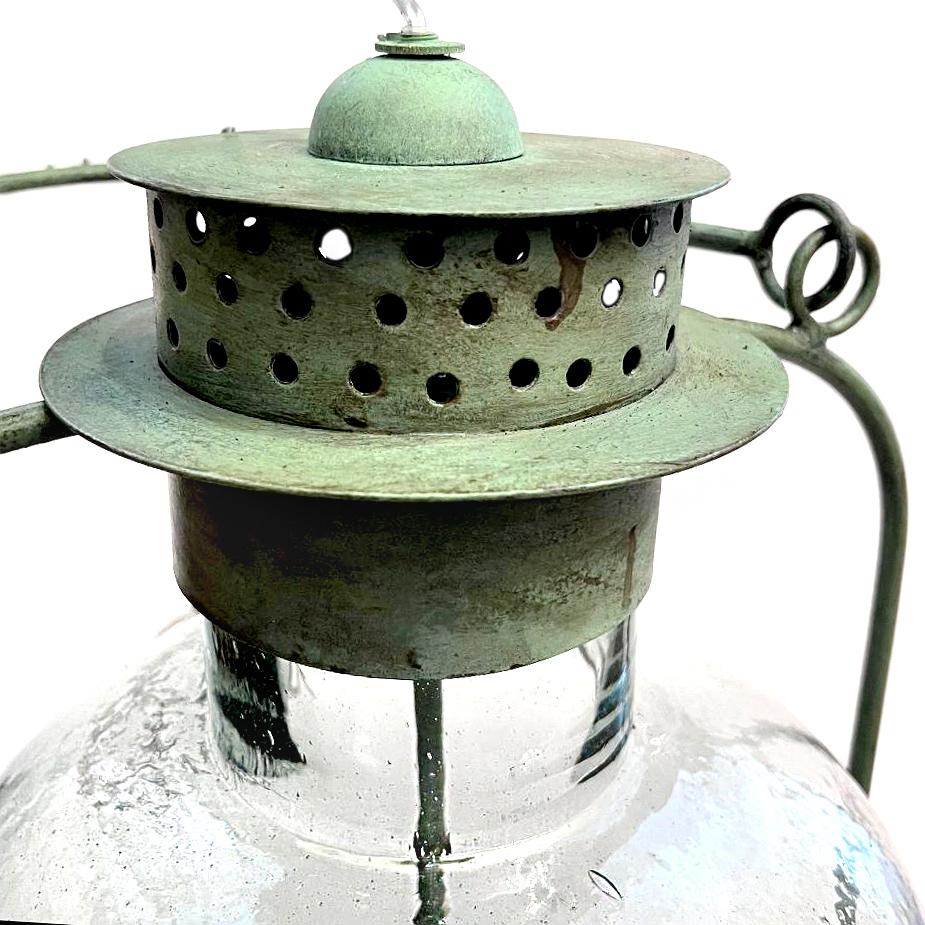 Pair of Vintage Italian Verdigris Lanterns. Sold Individually. In Good Condition For Sale In New York, NY