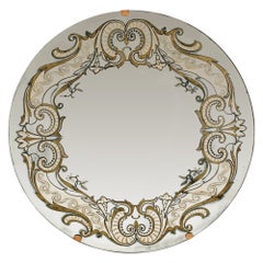 Vintage Italiano Verre Églomisé  Espejo