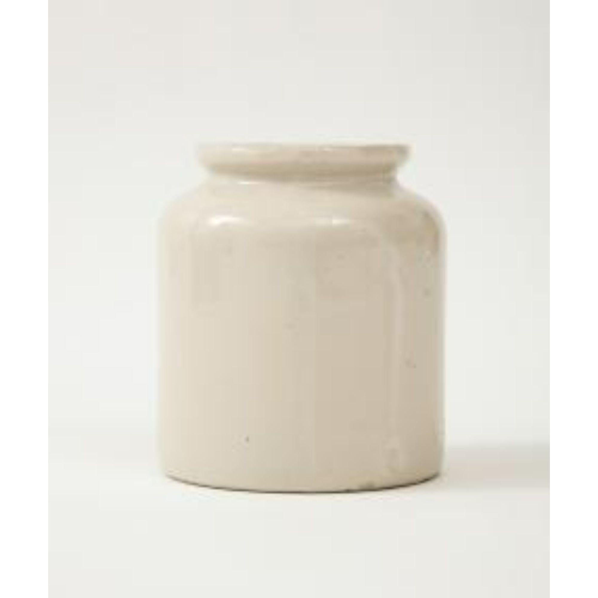 French Glazed Ceramic Mustard Jar In Good Condition For Sale In New York City, NY