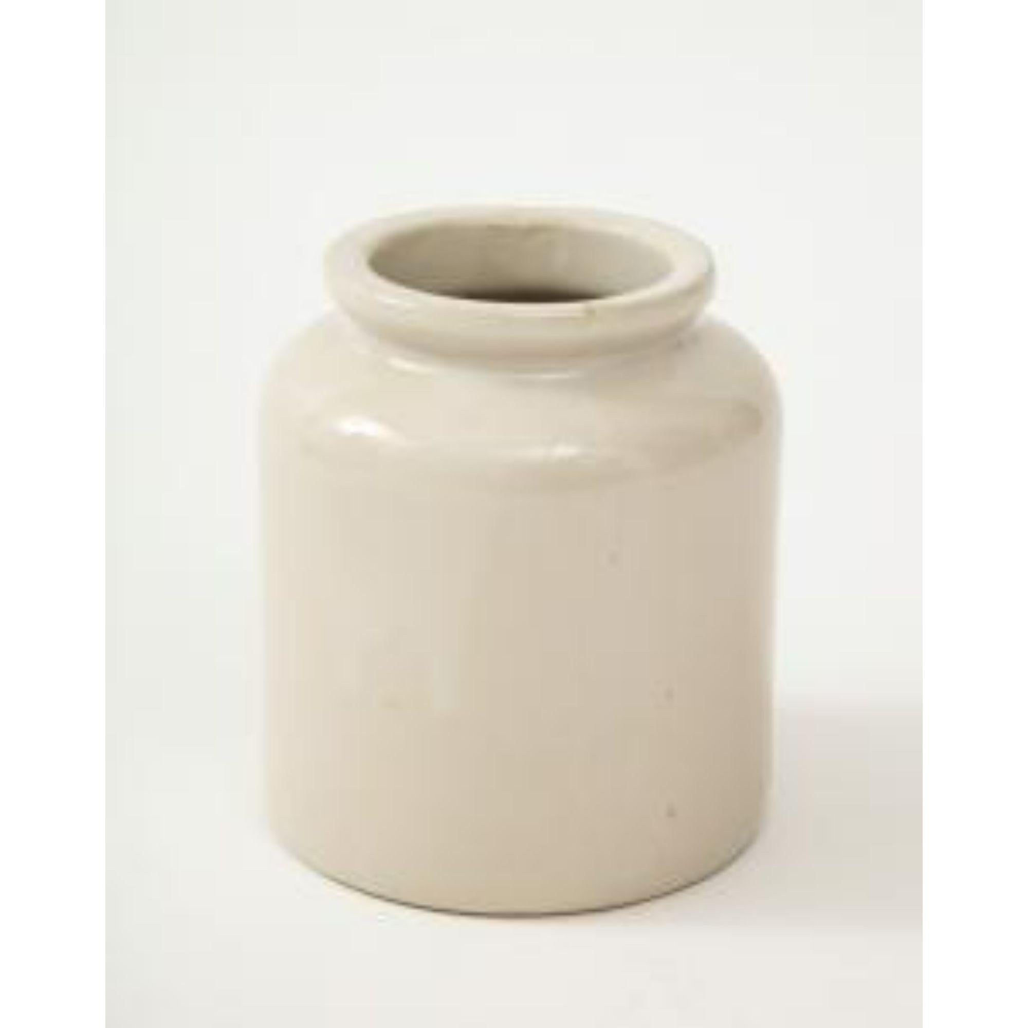French Glazed Ceramic Mustard Jar For Sale 1