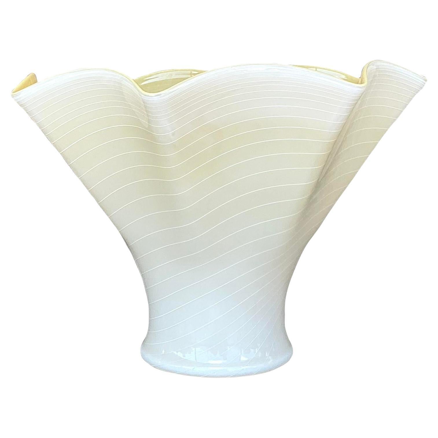 Vintage Italian Vetri Murano Glass Handkerchief Lamp