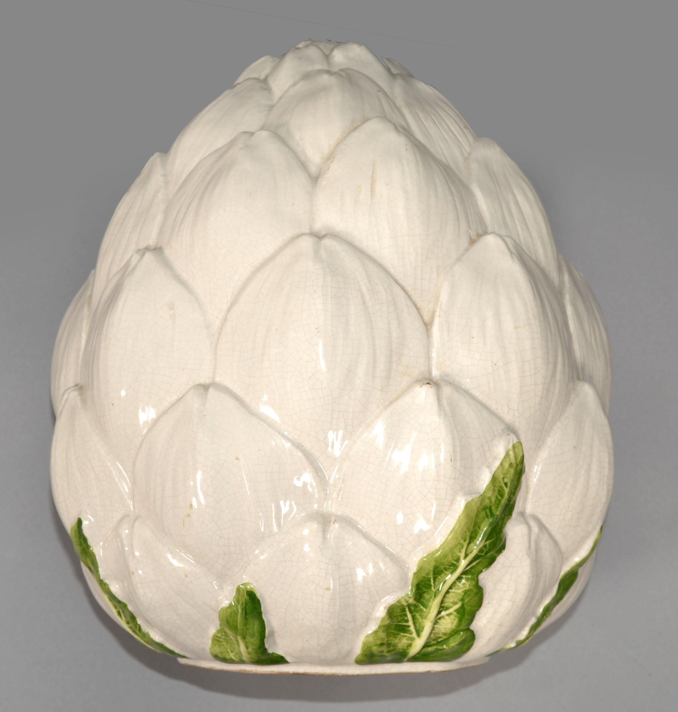 Ceramica Vintage italiano VIETRI Maiolica dipinta a mano Carciofo in ceramica Bohemian Chic in vendita
