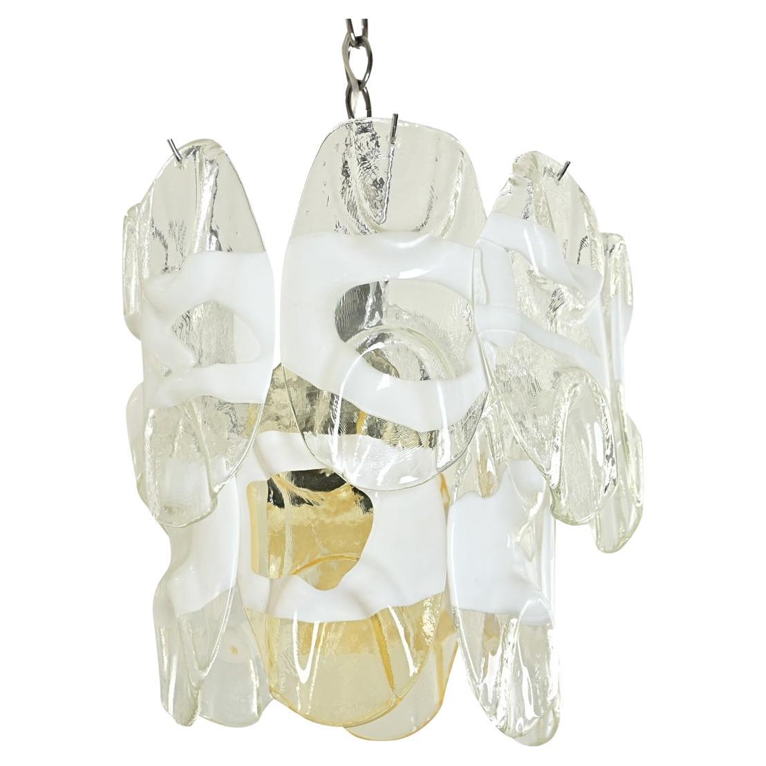 Vintage Italian Vistosi Murano Glass Chandelier