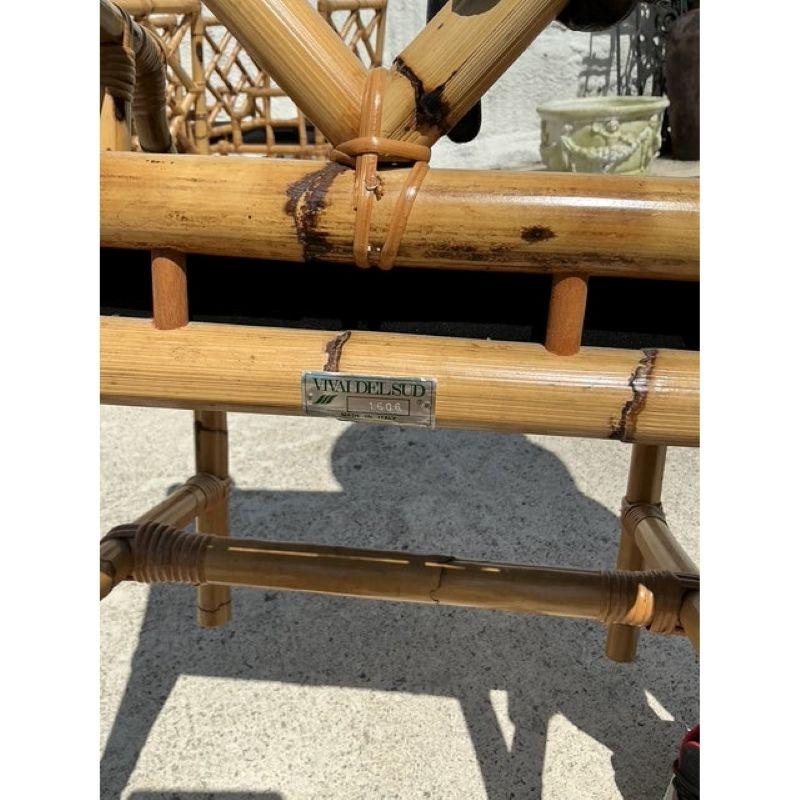 italien Chaises longues vintage en bambou Vivai del Sud - une paire en vente