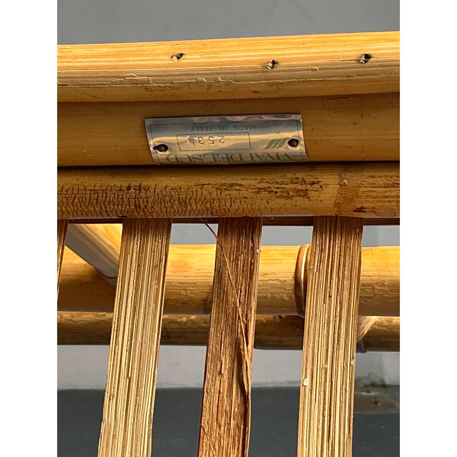 Vintage Italienisch Vivai del Sud Rattan Lounge Stühle - ein Paar (20. Jahrhundert) im Angebot