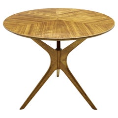 Vintage Italian Tri-symmetric Cherry wood side table