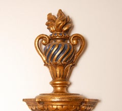 Vintage Italian Wall Lamps Gold Giltwood Carved Florentiner Sconces a pair