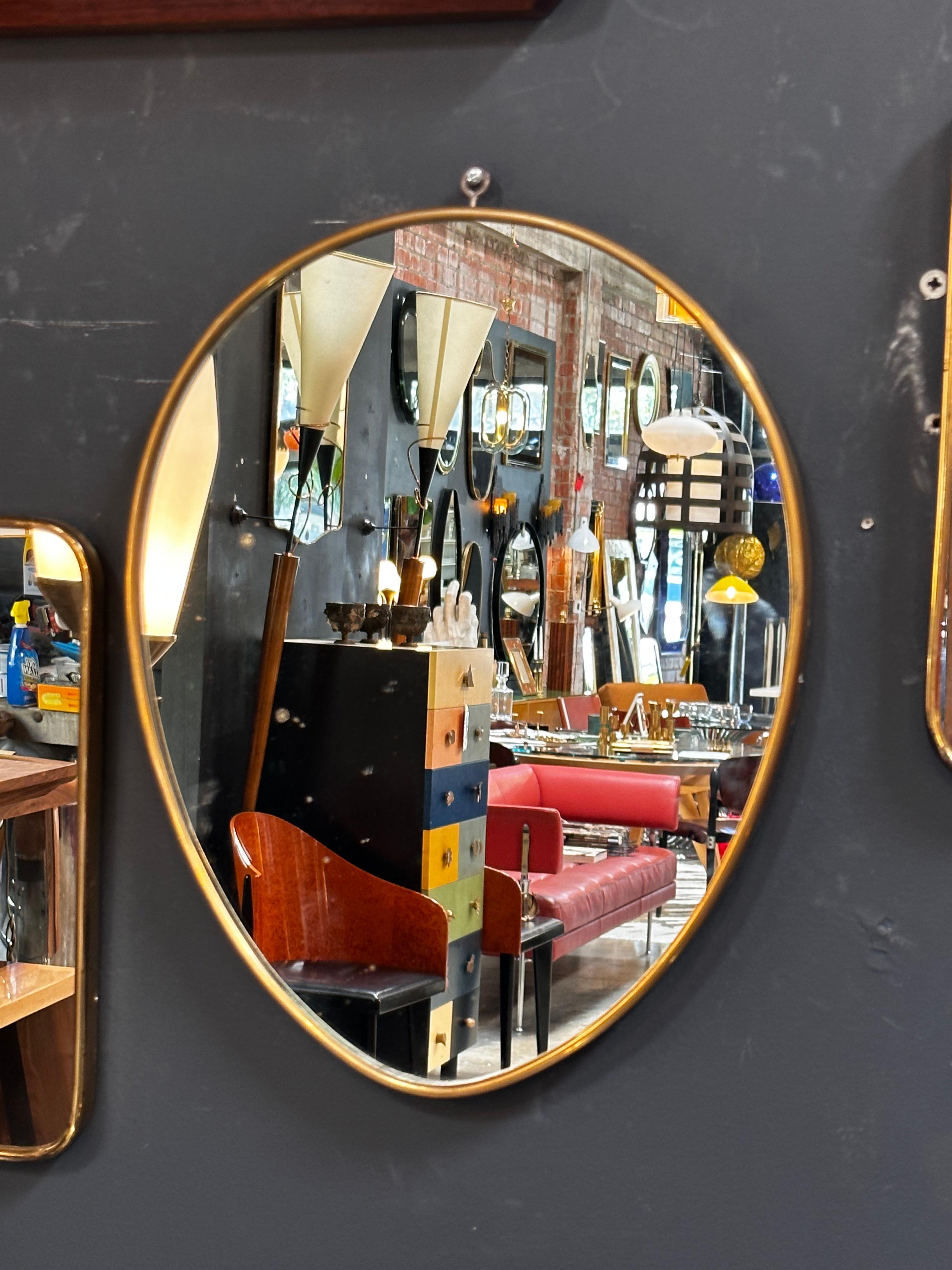 Mid-Century Modern Vintage Italian Wall Mirror 1960s For Sale