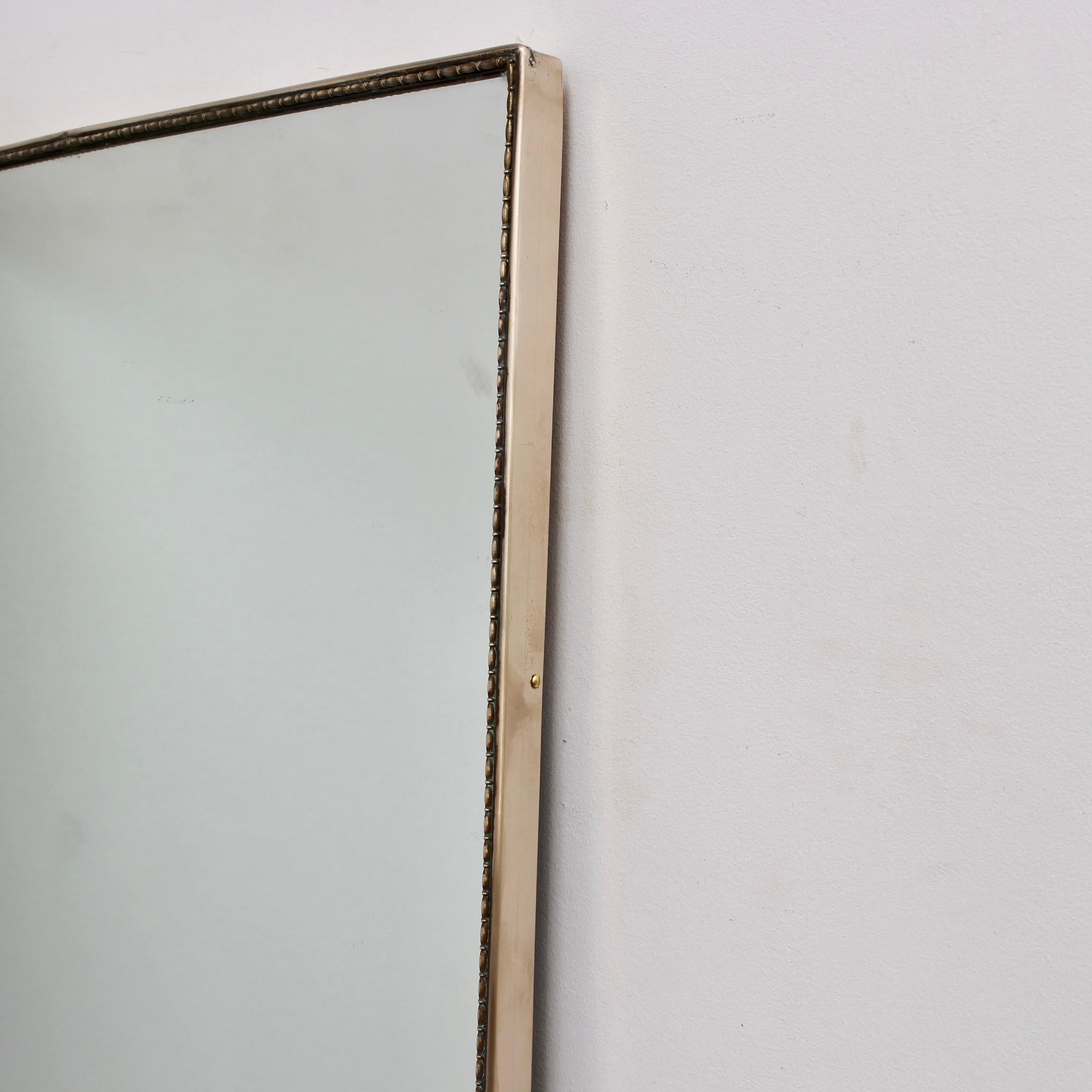 Vintage Italian Wall Mirror with Brass Frame 'circa 1950s' Large 6