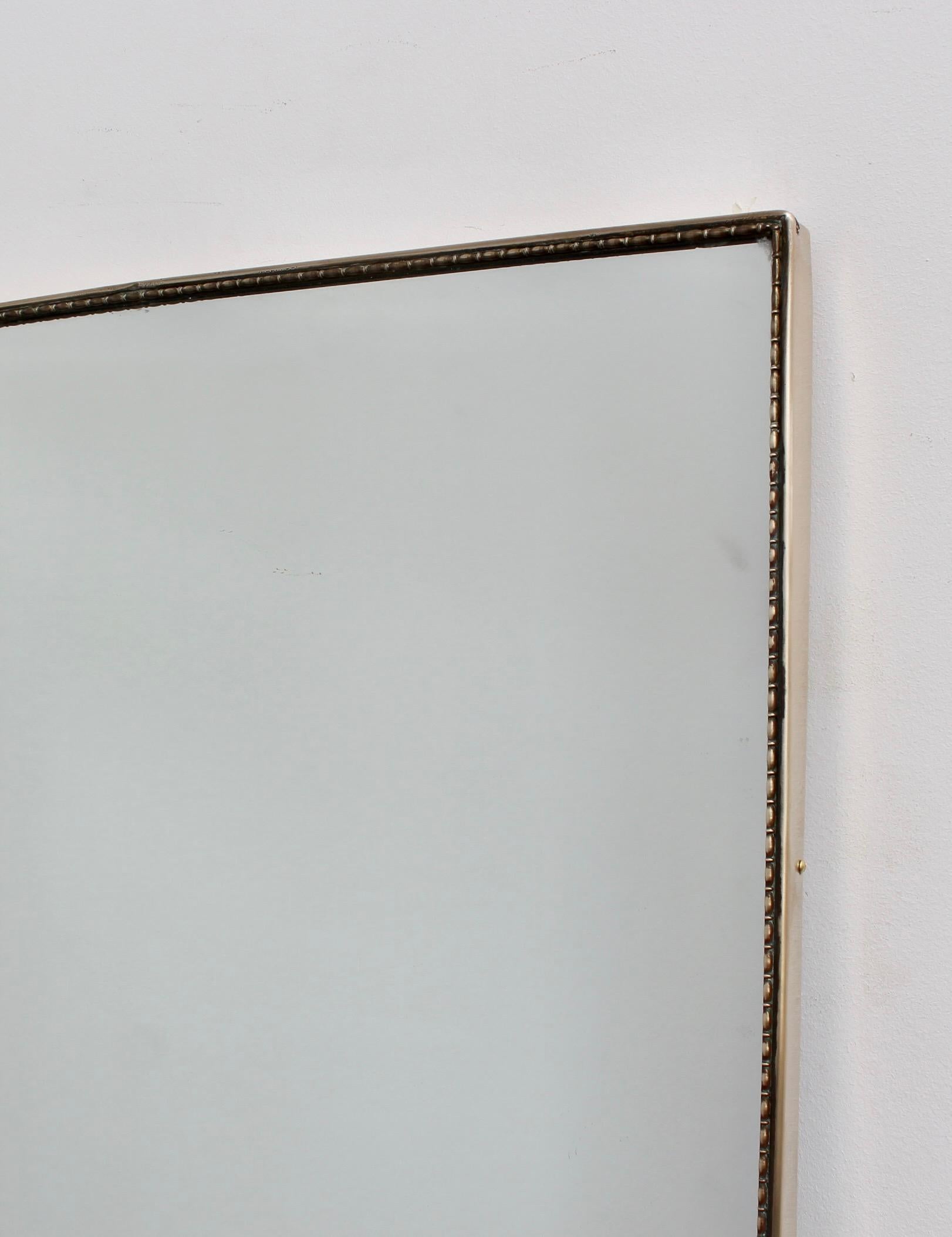 Vintage Italian Wall Mirror with Brass Frame 'circa 1950s' Large 4