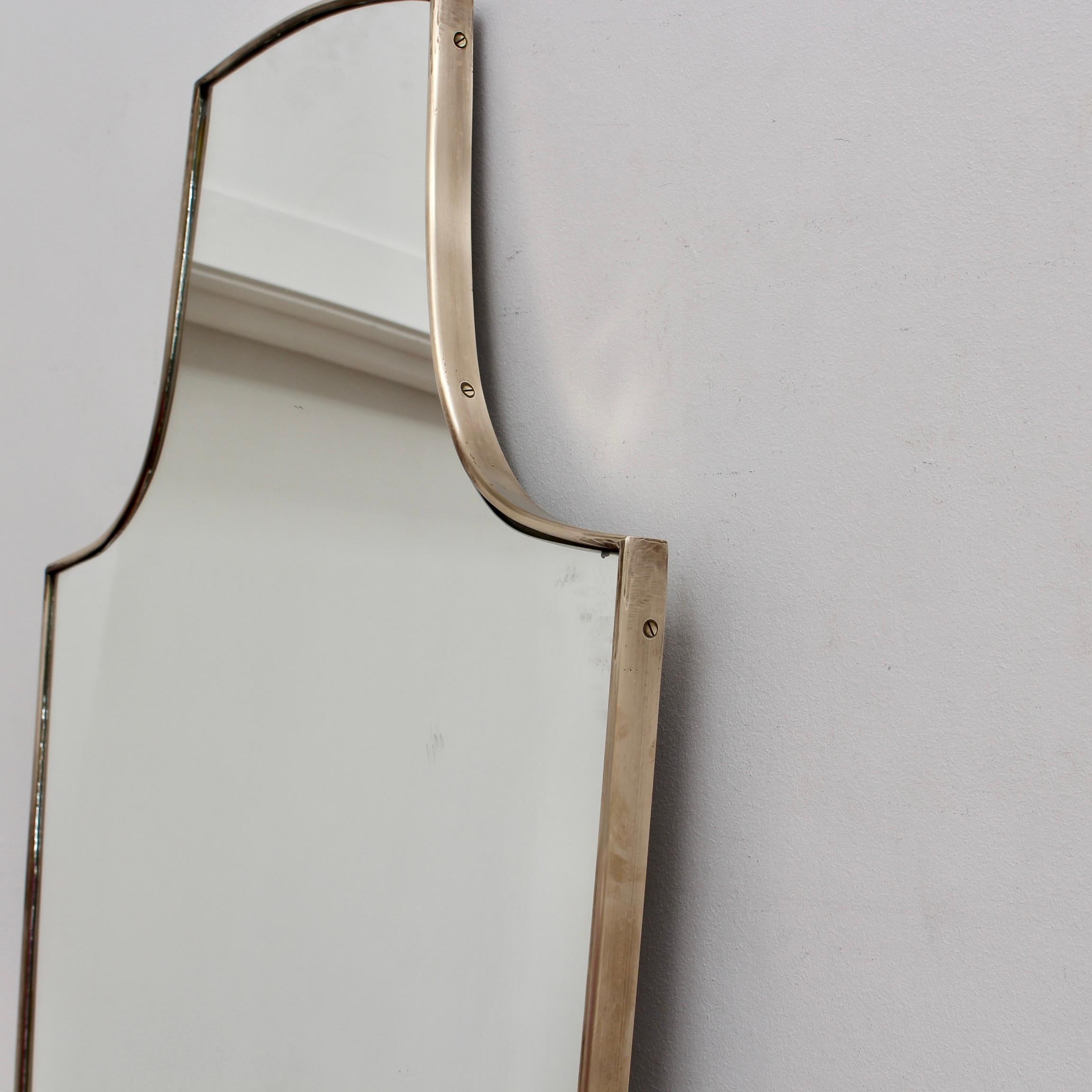 Vintage Italian Wall Mirror with Brass Frame, 'circa 1950s', Large For Sale 4