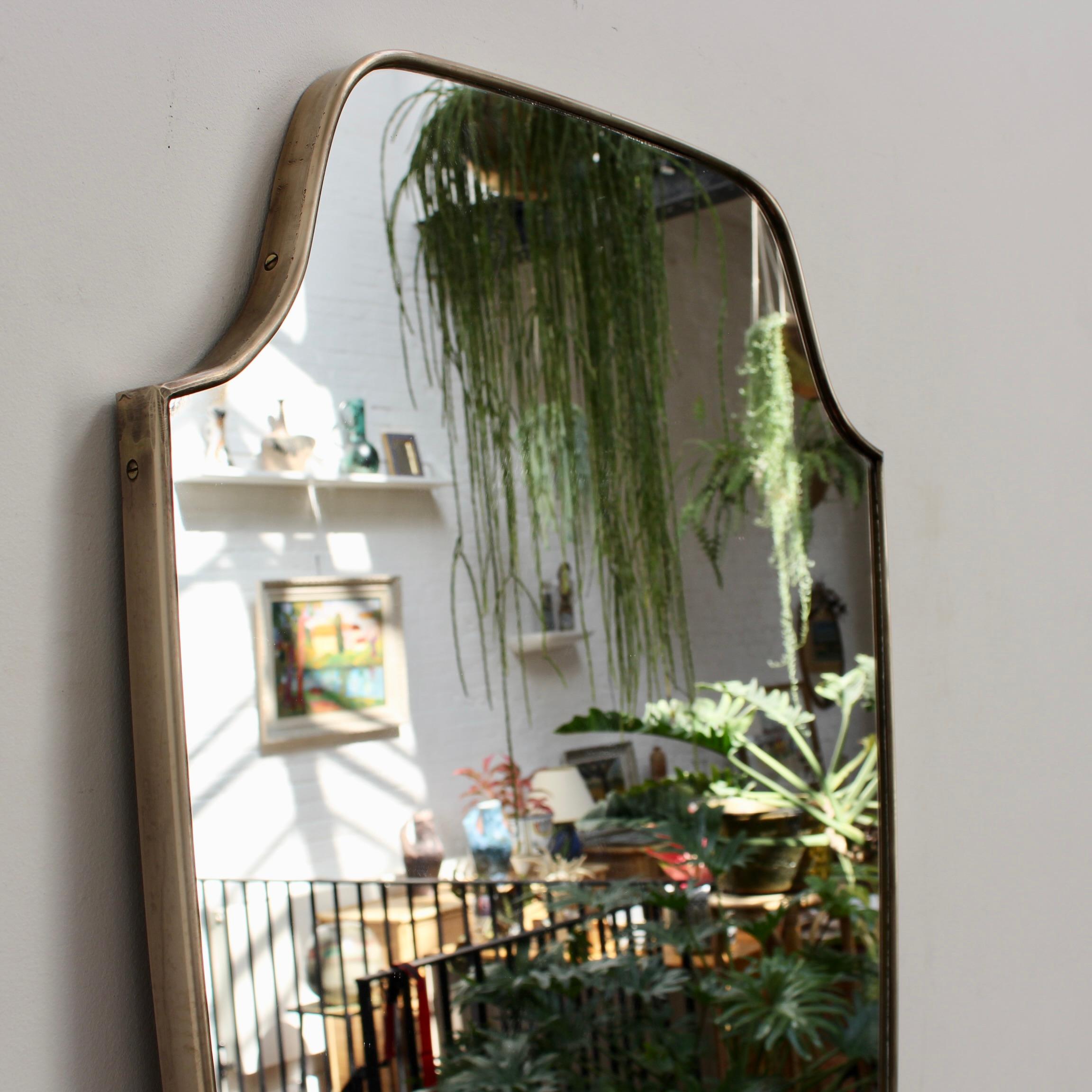 Vintage Italian Wall Mirror with Brass Frame, 'circa 1950s', Large 4