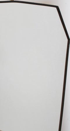 Vintage Italian Wall Mirror with Brass Frame (circa 1960s)