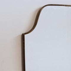 Vintage Italian Wall Mirror with Brass Frame (circa 1960s)