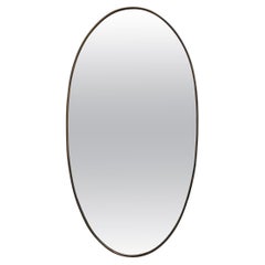Vintage Italian Wall Mirror with Brass Frame (circa 1960s) - Large