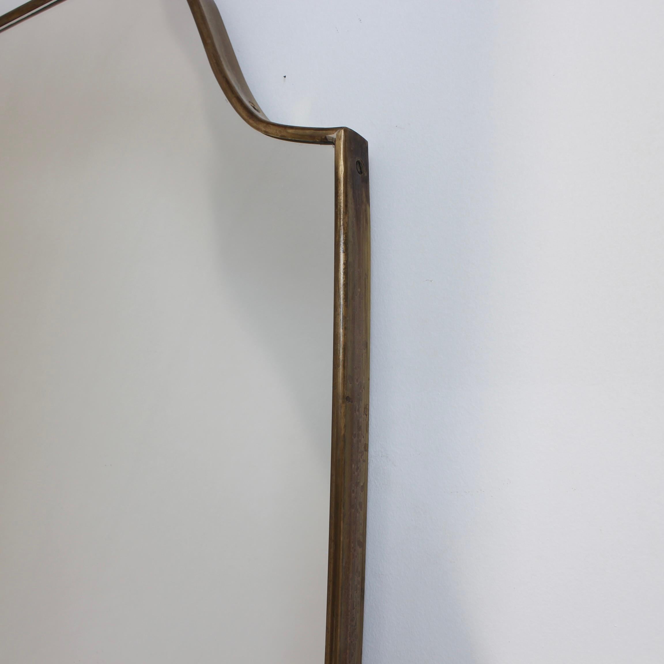 Vintage Italienischer Wandspiegel mit Messingrahmen im Angebot 9