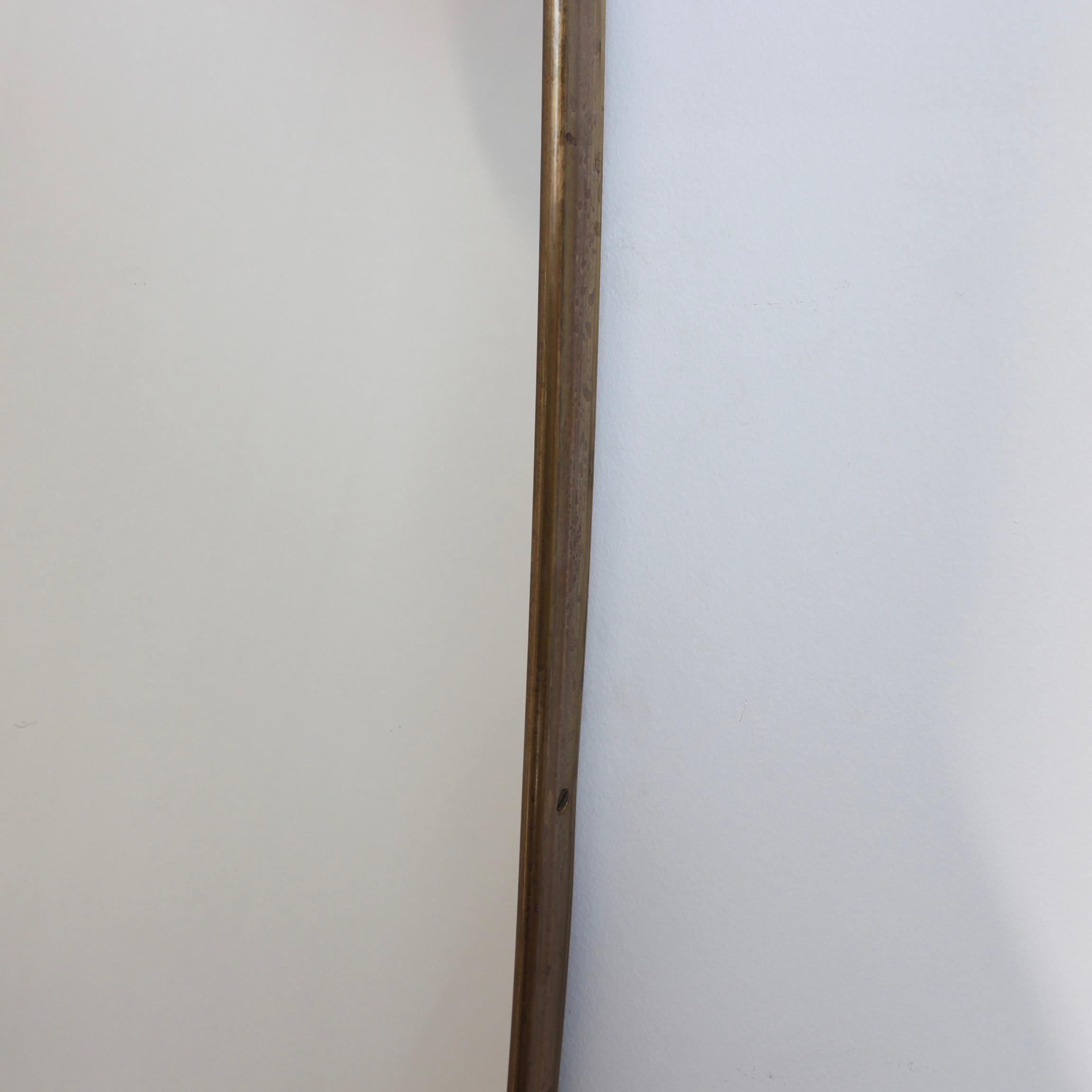 Vintage Italienischer Wandspiegel mit Messingrahmen im Angebot 10