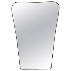 Mid-Century Modern Brass Wall Mirror, Italian Design, 1960s