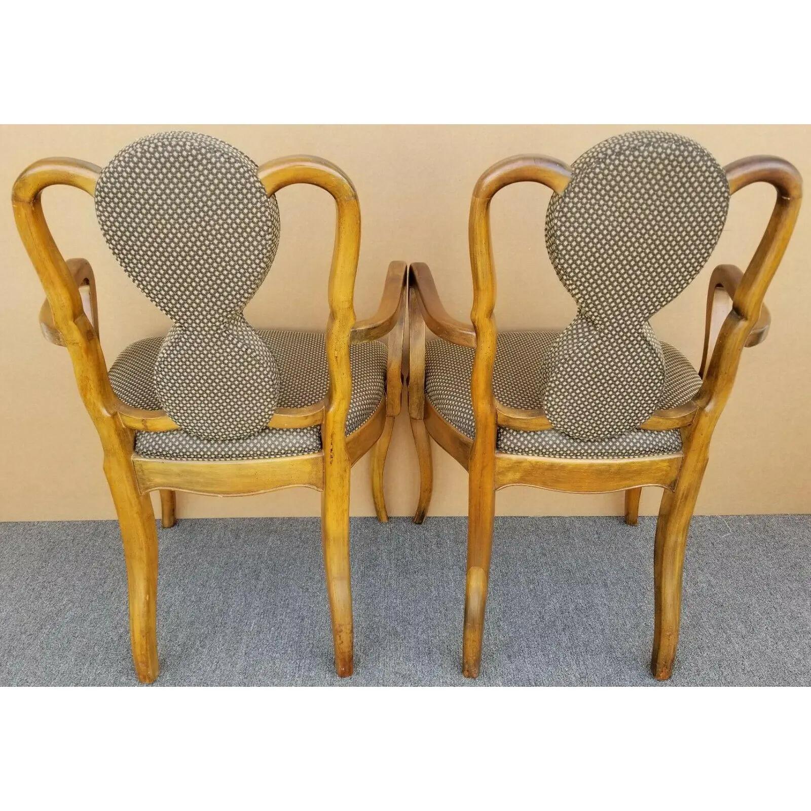 Italienische Akzent-Esssessel aus Nussbaumholz - 2er-Set im Angebot 2