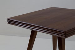Vintage Italian Walnut Game Table with Grissinatura