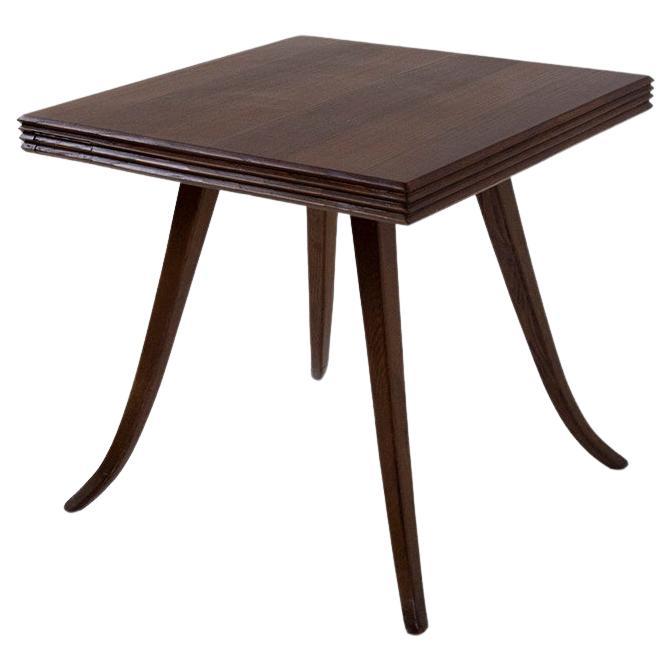 Vintage Italian Walnut Game Table with Grissinatura For Sale
