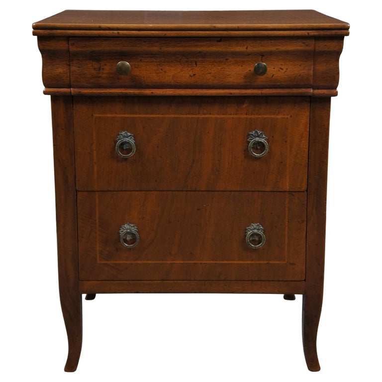 Vintage Italian Walnut Miniature Commodini Chest Commode Nightstand 18