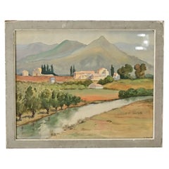 Acuarela italiana vintage Paisaje