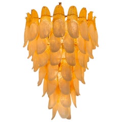Lámpara de cristal de Murano Vintage Italian Waterfall Two Tone
