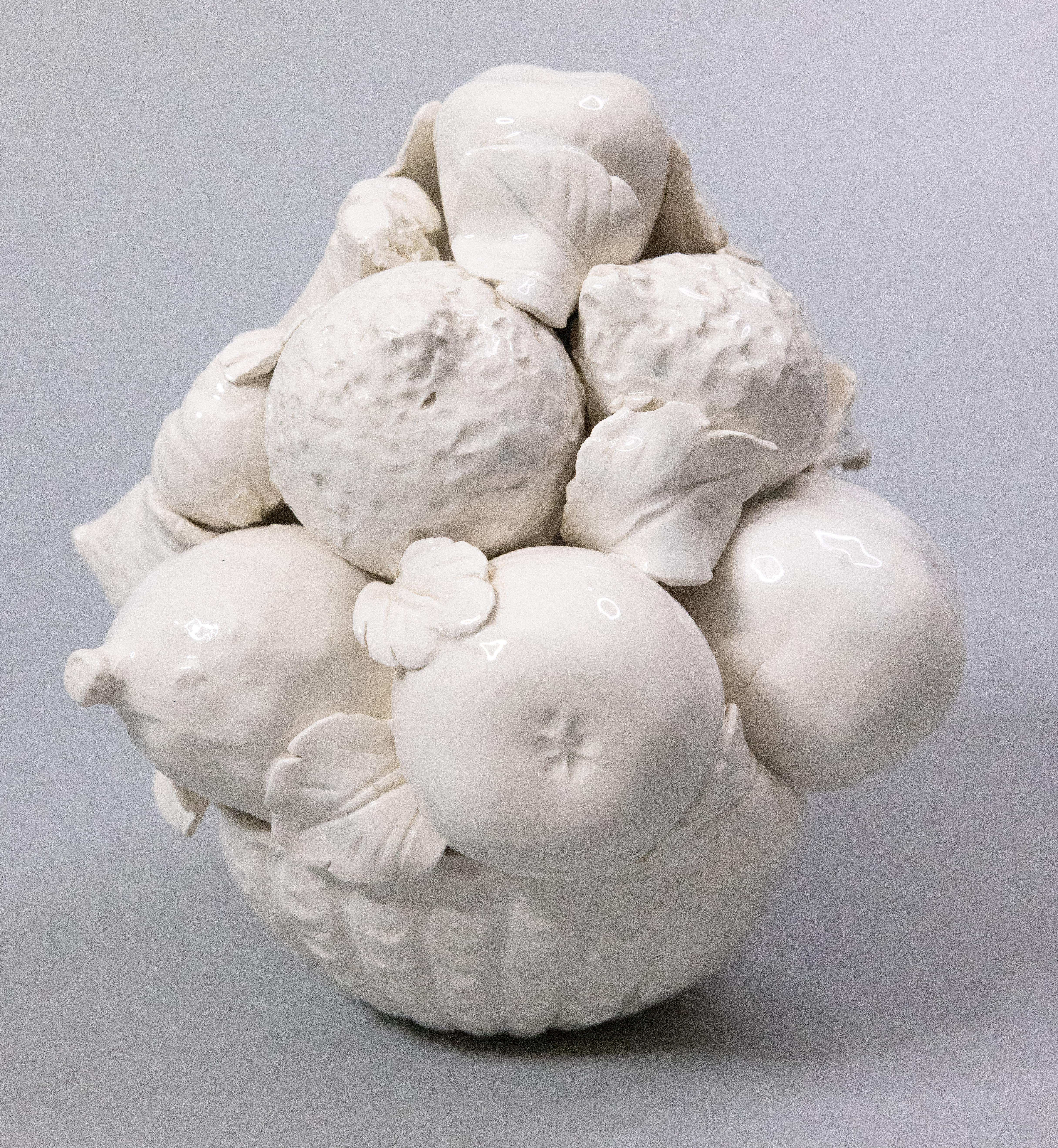 white ceramic fruit topiary