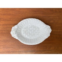 Vintage Italian White Ceramic Bowl