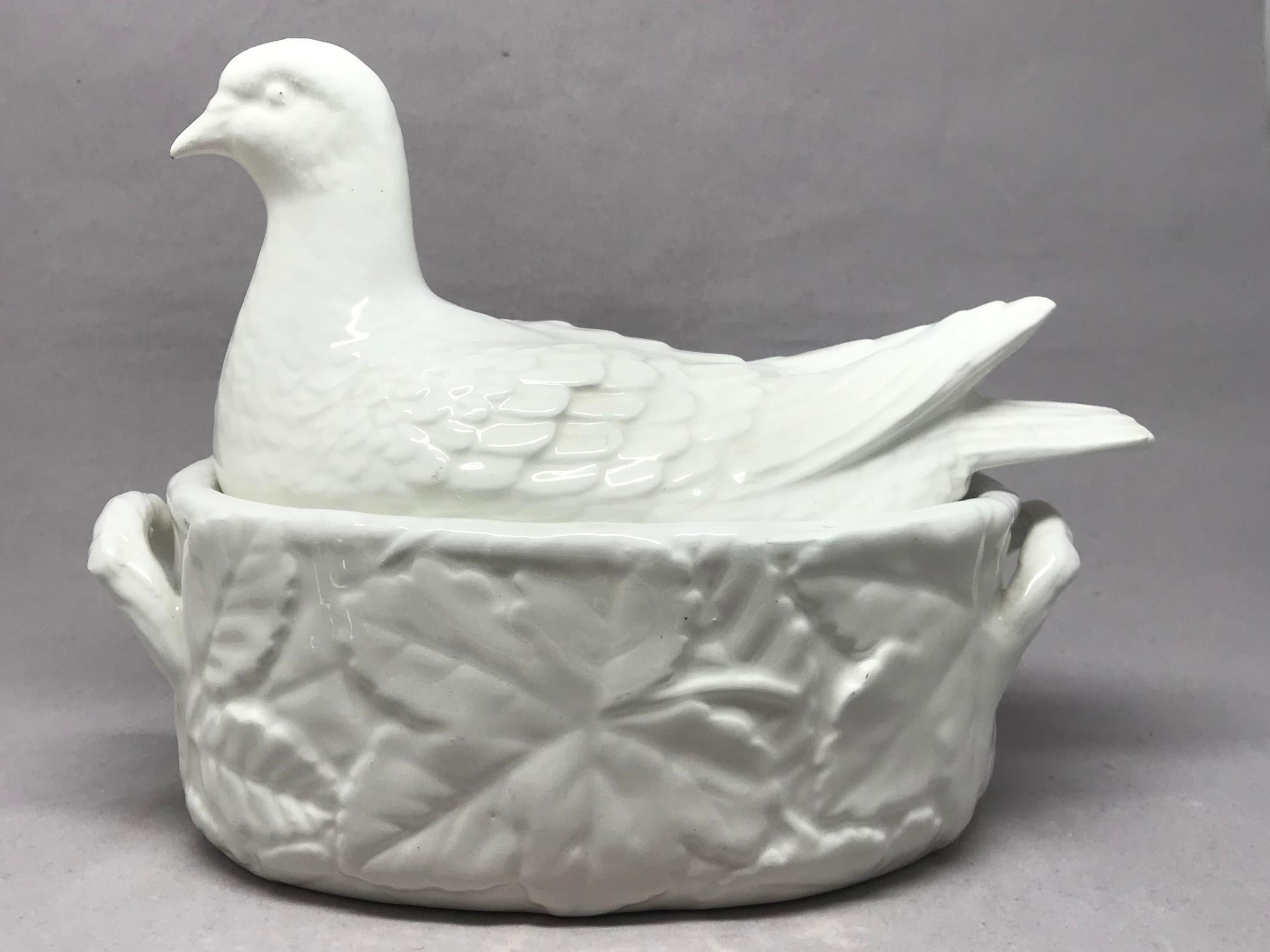 Italian White Dove Tureen For Sale