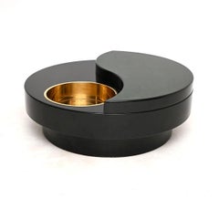 Vintage Italian Willy Rizzo Yin Yang Coffee Table