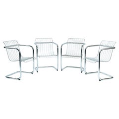 Chaises en fil de fer vintage italiennes, 1970