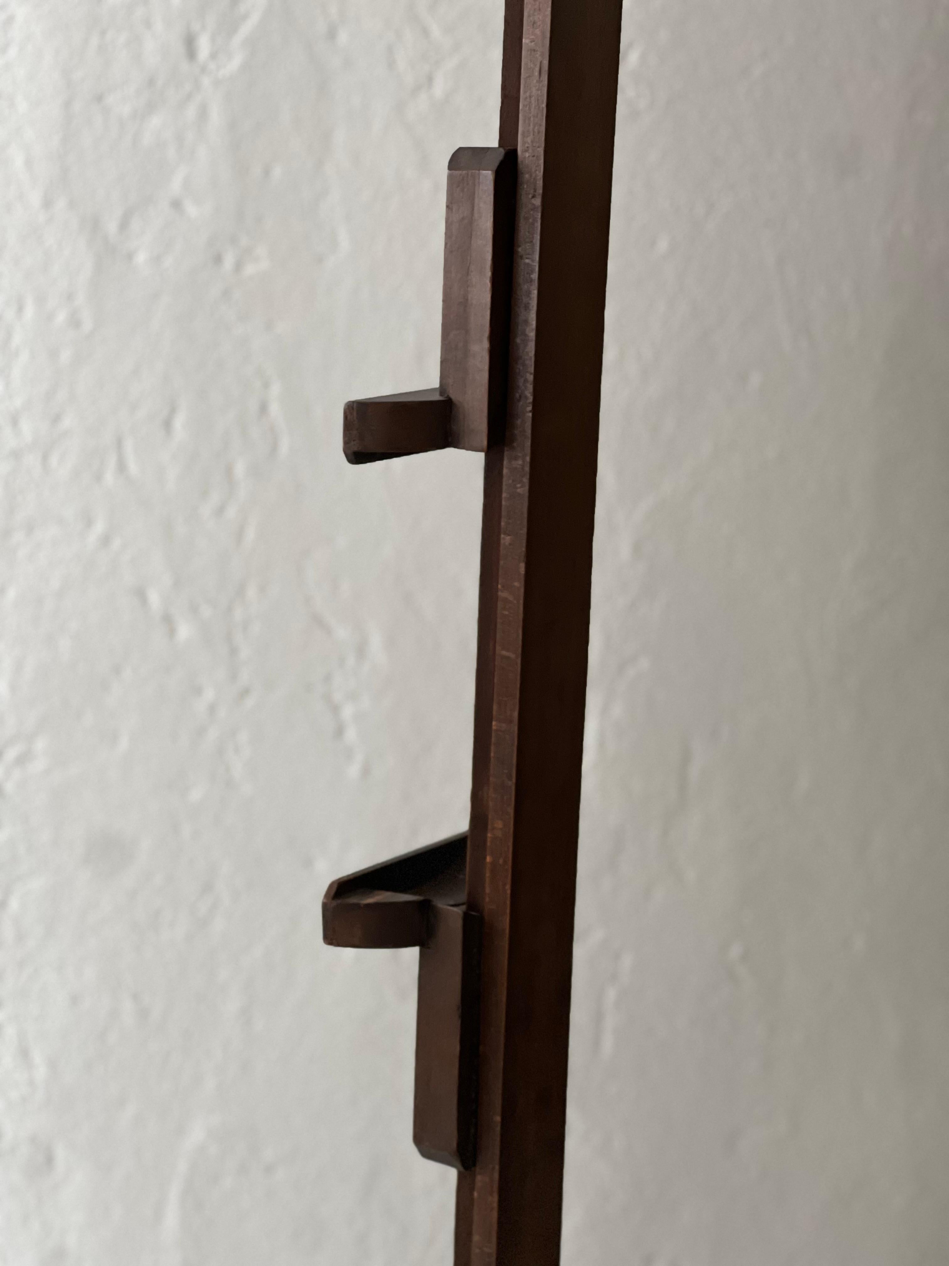 Italienische Vintage-Holz Staffelei, Kunsthalter, flacher Fernseherhalter aus Holz im Angebot 13