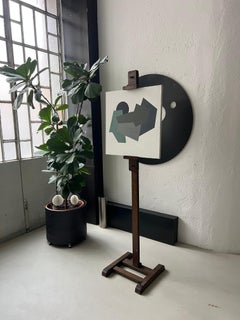 Vintage Italian wood easel, art holder, Tv flat screen holder