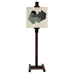 Vintage Italian wood easel, art holder, Tv flat screen holder