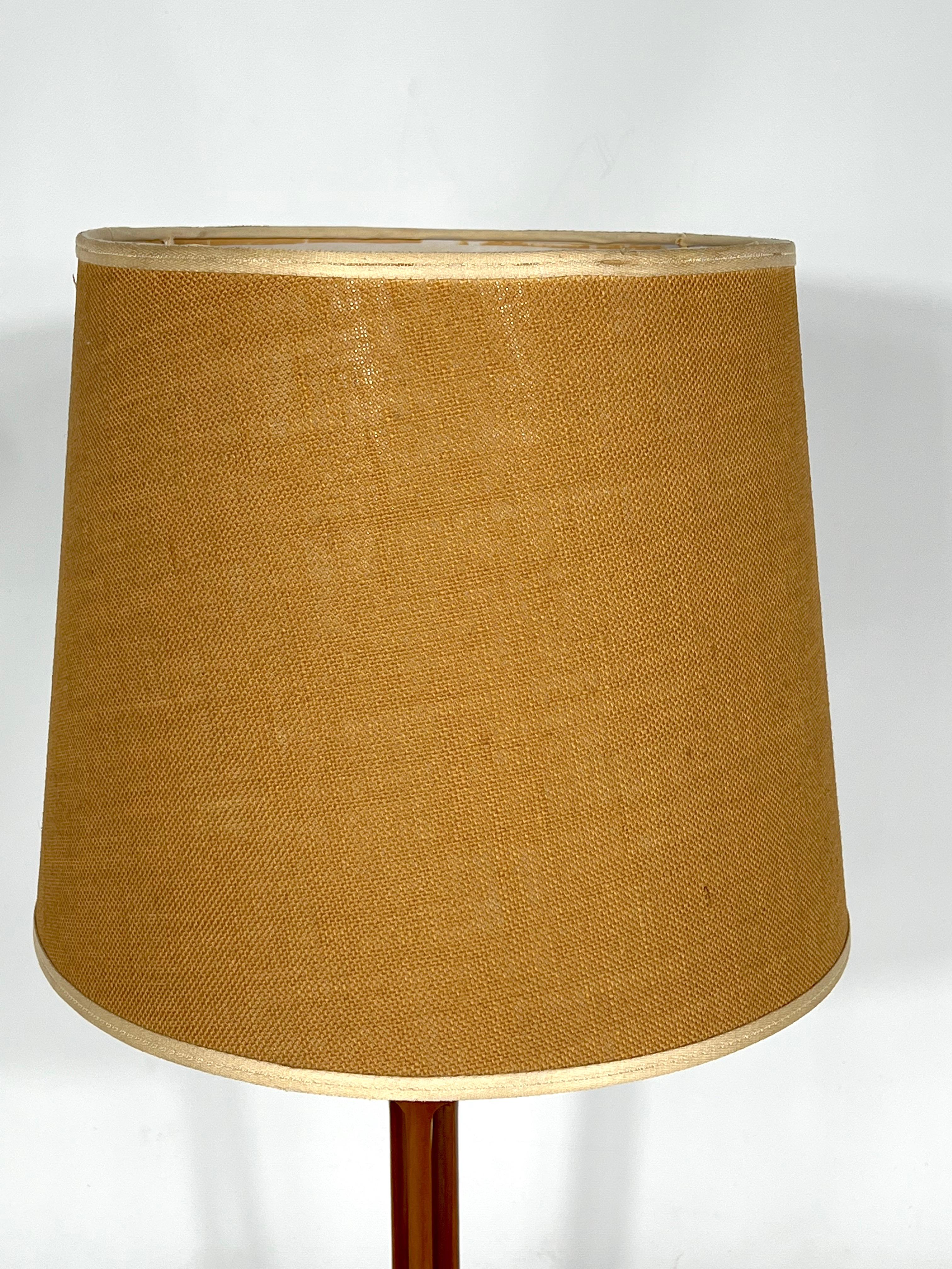 Mid-20th Century Vintage Italian wood table lamp from 50s For Sale